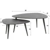 Tate Salontafel set van 2 Peervormig zwart