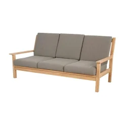 Teak Loungebank teak met kussen 180cm