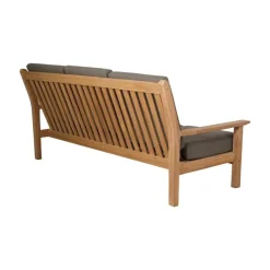 Teak Loungebank teak met kussen 180cm