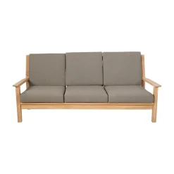 Teak Loungebank teak met kussen 180cm