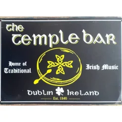 Temple Bar Dublin - metalen bord