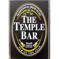 Temple Bar pub of the year - metalen bord
