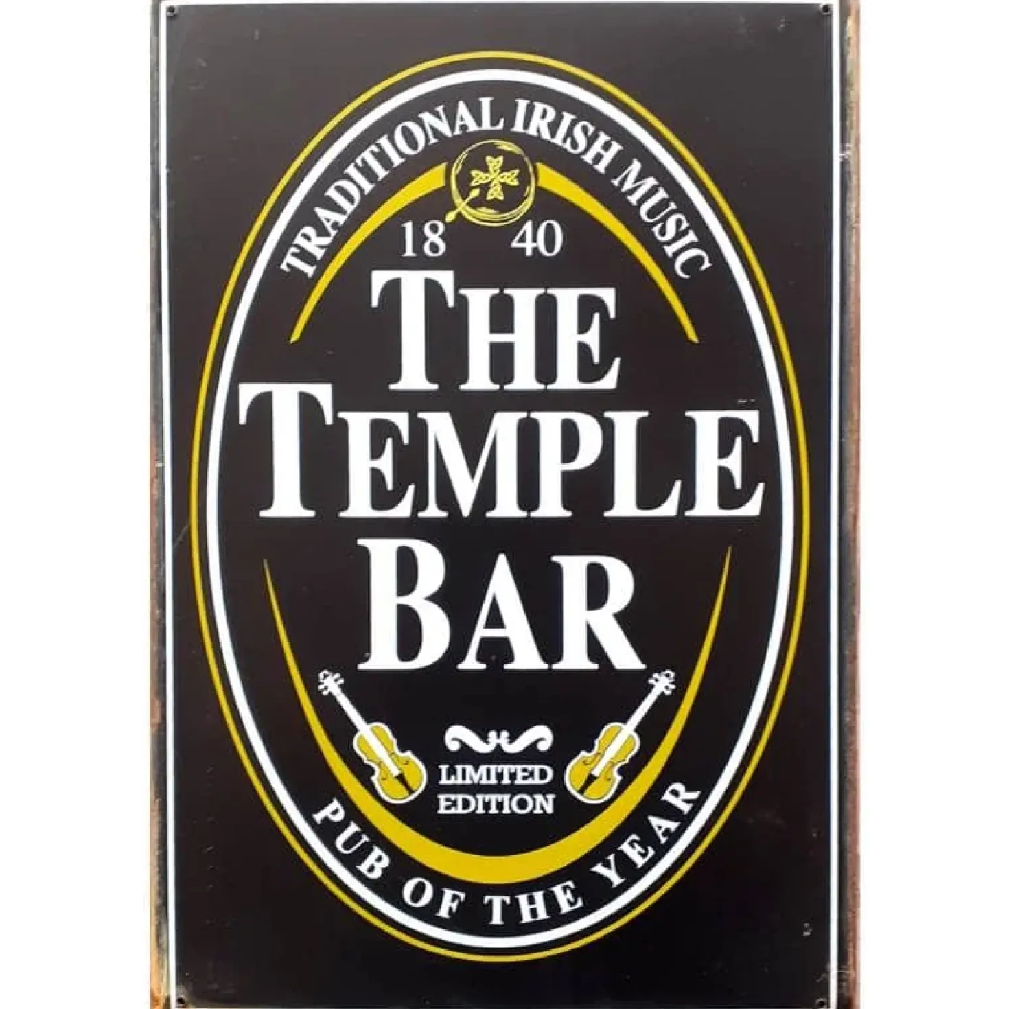 Temple Bar pub of the year - metalen bord