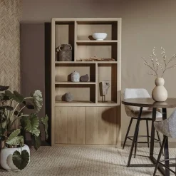 Tenna Boekenkast XL naturel mangohout 120cm