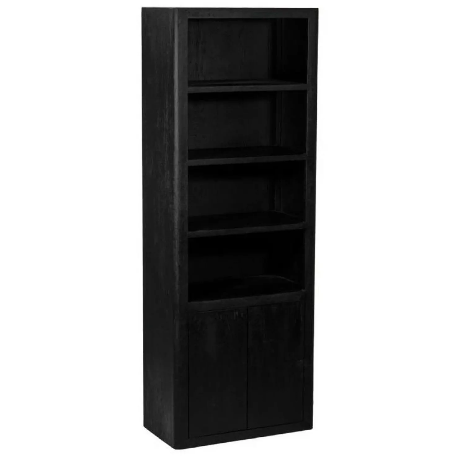 Tenna Boekenkast Zwart mangohout 80cm