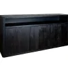 Tenna Dressoir zwart mangohout 180cm