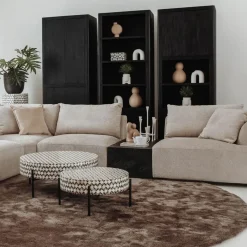 Tenna Wandkast Zwart mangohout 80cm