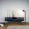 Tenna Zwevend Tv meubel zwart mangohout 200cm