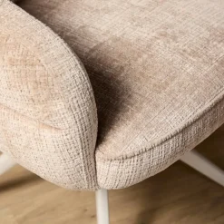 Tessa Eetkamerstoel Beige met Zand poot