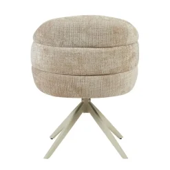Tessa Eetkamerstoel Beige met Zand poot