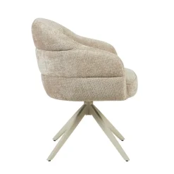 Tessa Eetkamerstoel Beige met Zand poot