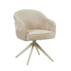 Tessa Eetkamerstoel Beige met Zand poot
