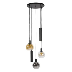 Tessio 5-lichts Hanglamp Getrapt Multikleur glas