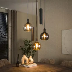 Tessio 5-lichts Hanglamp Getrapt Multikleur glas