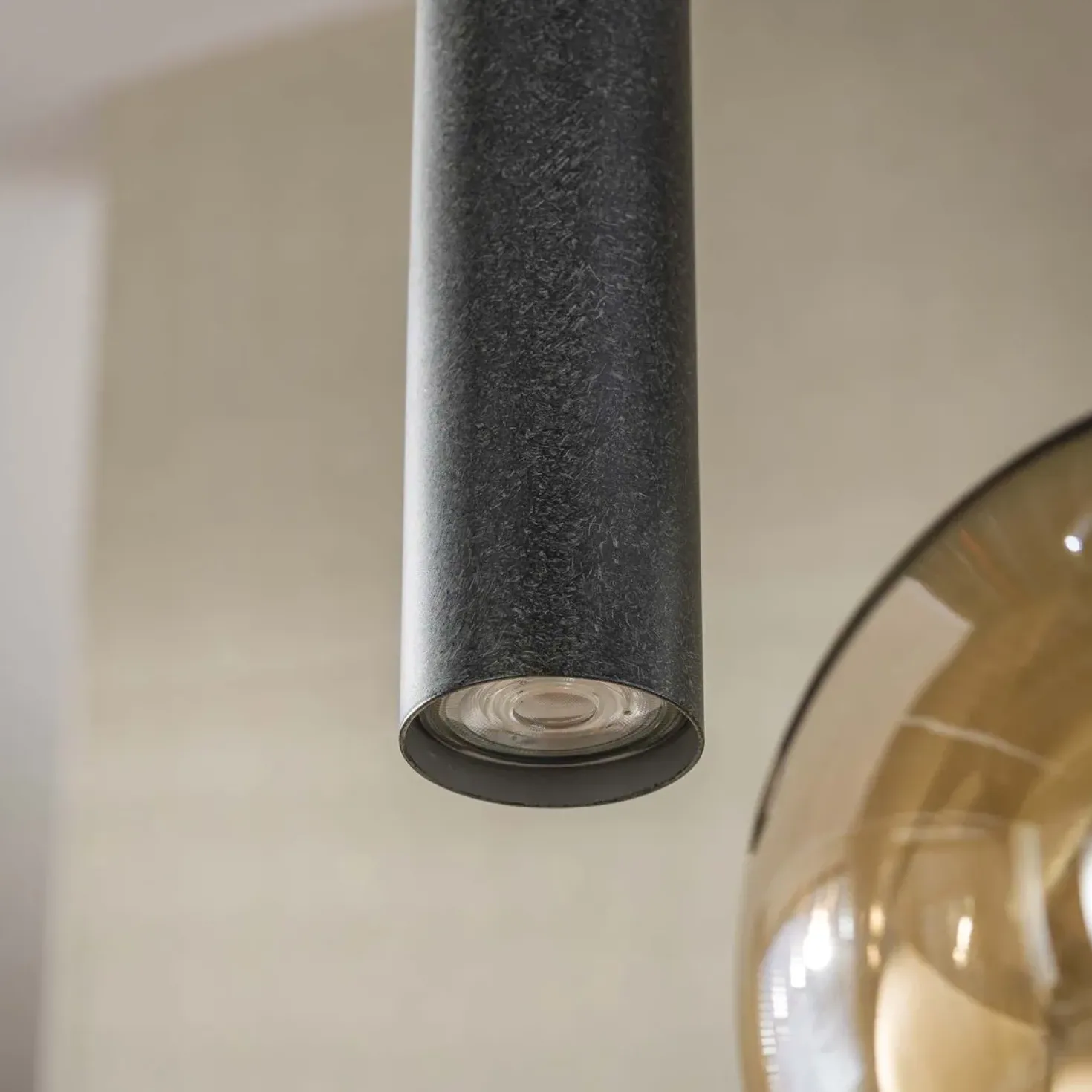 Tessio 5-lichts Hanglamp Getrapt Multikleur glas