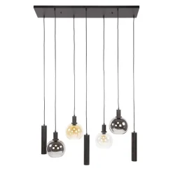 Tessio 7-lichts Hanglamp Multikleur glas