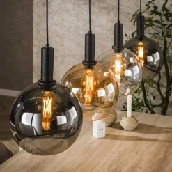 Tessio 4-lichts Hanglamp Multikleur glas
