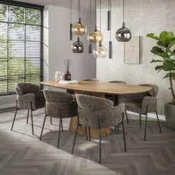Tessio 9-lichts Hanglamp Multikleur glas