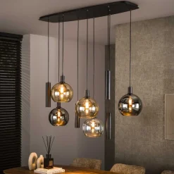 Tessio 9-lichts Hanglamp Multikleur glas
