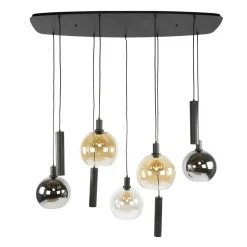 Tessio 9-lichts Hanglamp Multikleur glas