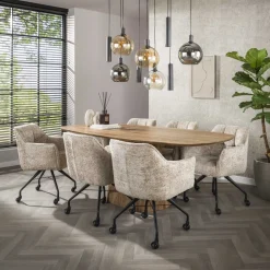 Tessio 9-lichts Hanglamp Multikleur glas