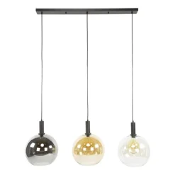 Tessio 3-lichts Hanglamp Multikleur glas