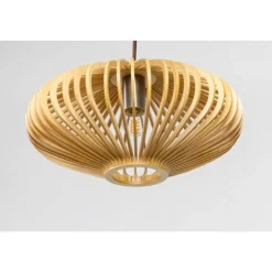 Tess 1-lichts Hanglamp hout plat