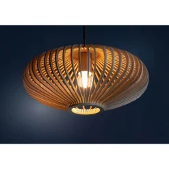 Tess 1-lichts plafondlamp hout 30cm