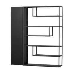 Teun Wandkast smal Grenen zwart 44cm