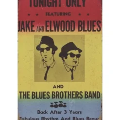 The Blues Brothers Tonight - metalen bord