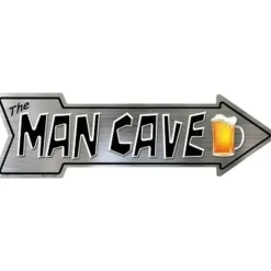 The Man Cave pijl - metalen bord