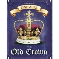 The Old Crown - metalen bord