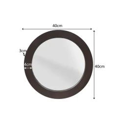 Thomas Spiegel rond Bruin 40cm