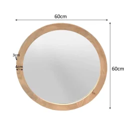 Thomas Spiegel rond Naturel 60cm
