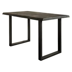 Tiago bartafel met U poot acacia hout zwart 140x90x95