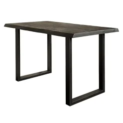 Tiago bartafel met U poot acacia hout zwart 160x90x95