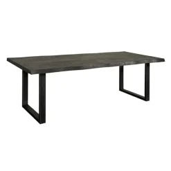 Tiago Eettafel met U poot rechthoek acacia hout zwart 220×100