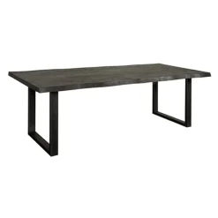 Tiago Eettafel met U poot rechthoek acacia hout zwart 240×100