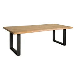 Tiago Eettafel met U poot rechthoek acacia hout naturel 240×100