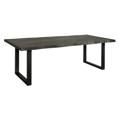 Tiago Eettafel met U poot rechthoek acacia hout zwart 260×100