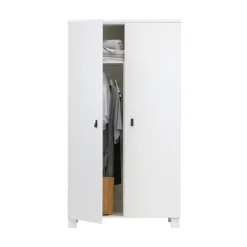 Ties Kledingkast Grenen Wit 111cm
