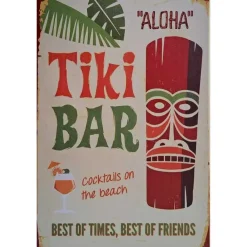 Tiki Bar Aloha - metalen bord