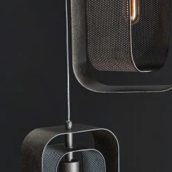 Tindy 5-lichts hanglamp industrieel artic zwart