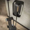 Tindy 3-lichts vloerlamp industrieel artic zwart