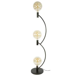 Tio 3-lichts Vloerlamp Bruin
