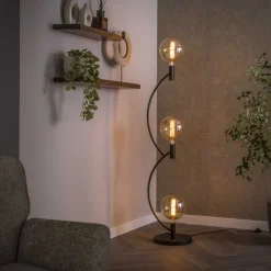 Tio 3-lichts Vloerlamp Bruin