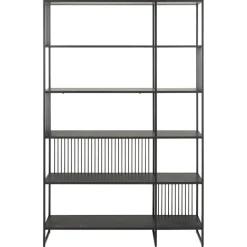 Tissaro Boekenkast Hoog Zwart 120cm