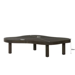 Tobago Salontafel organisch Espresso eiken 135cm