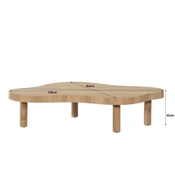 Tobago Salontafel organisch naturel eiken 135cm