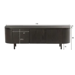 Tobago Tv meubel Espresso eiken 170cm